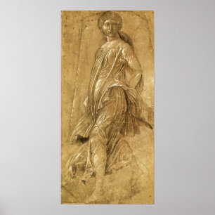 Parnass, tanzende Muse von Andrea Mantegna Poster