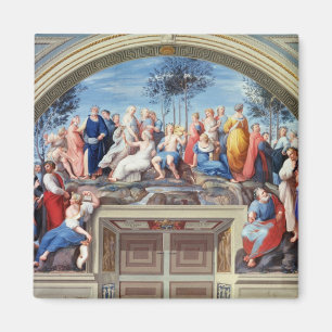 Parnassus und das Disputa, vom Stanze della S Magnet