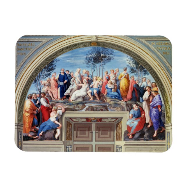 Parnassus und die Disputa aus der Stanza della S Magnet (Horizontal)