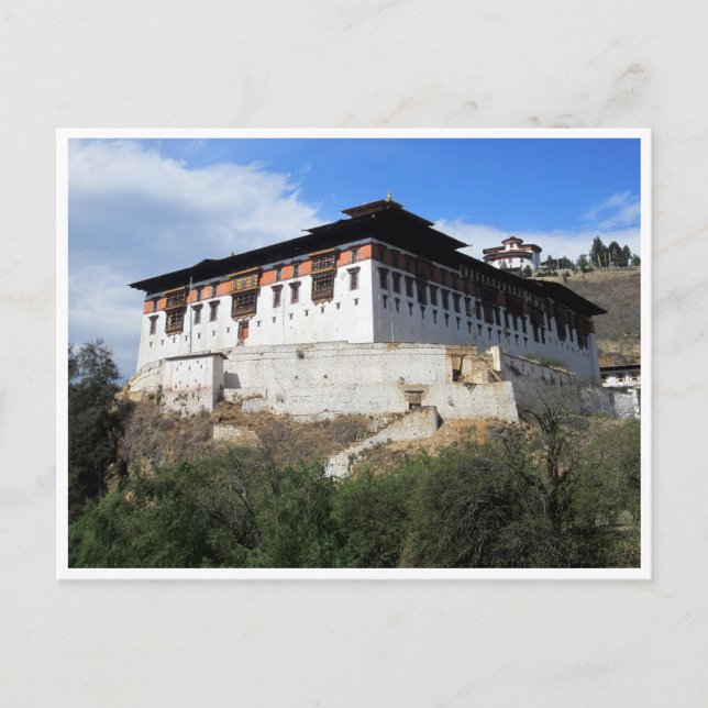 paro dzong beeindrucken postkarte (Vorderseite)