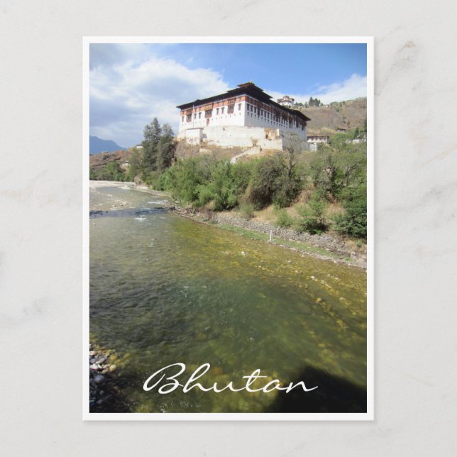 paro dzong bhutan postkarte (Vorderseite)