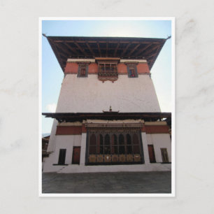 paro dzong zentrale postkarte