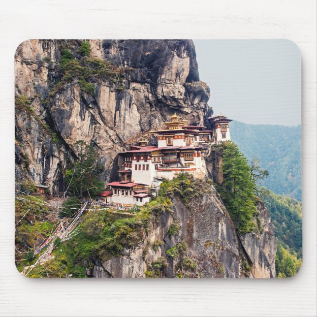 Paro Taktsang: Das Tiger-Nest-Kloster - Bhutan Mousepad (Vorne)