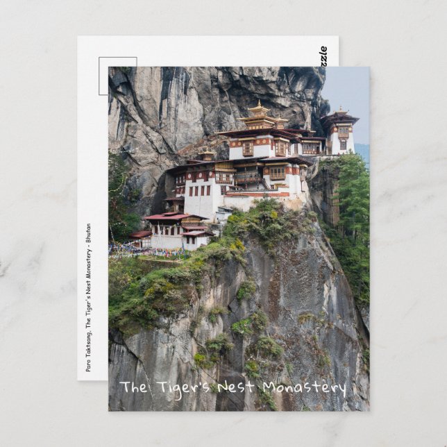 Paro Taktsang: Das Tiger-Nest-Kloster - Bhutan Postkarte (Vorne/Hinten)