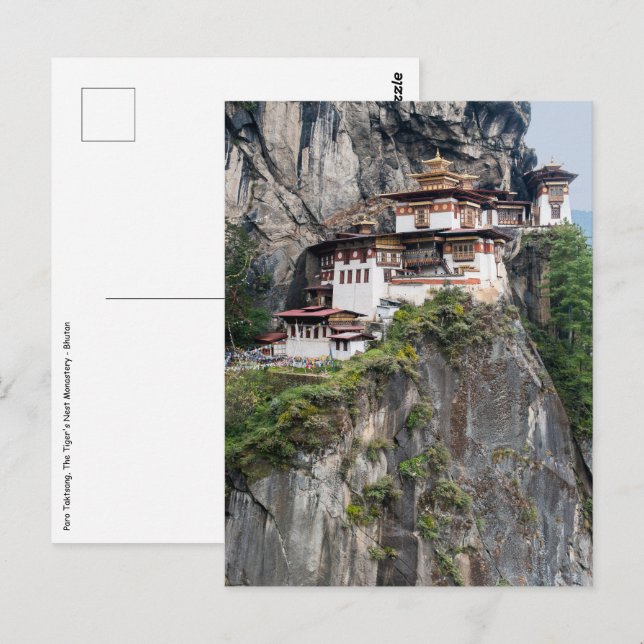 Paro Taktsang: Das Tiger-Nest-Kloster - Bhutan Postkarte (Vorne/Hinten)