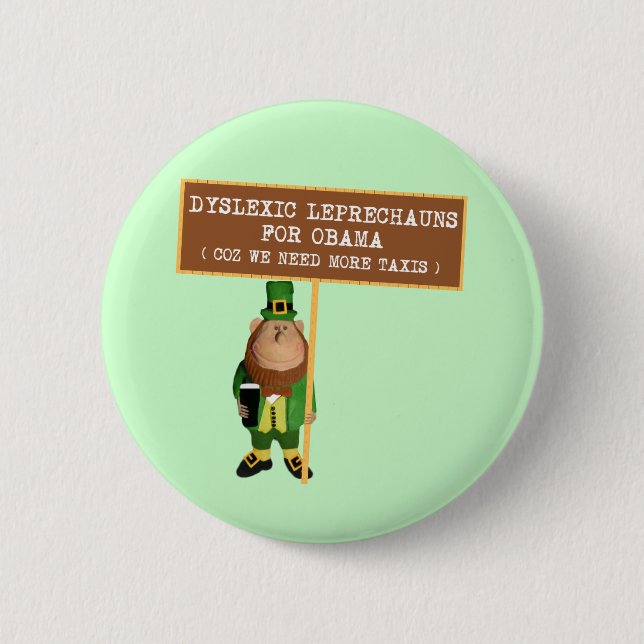 Parodie dislektischer AntiObama Button (Vorderseite)