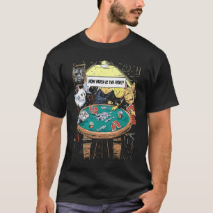 Parodie Katzen spielen Poker Gemälde T-Shirt