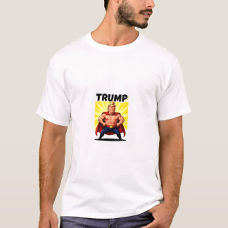 Parodische Superheld Trump Karikatur T-Shirt