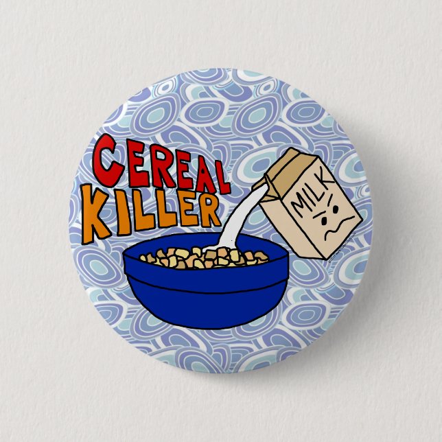 Parody Cereal Killer Breakfast Food Humor Button (Vorderseite)