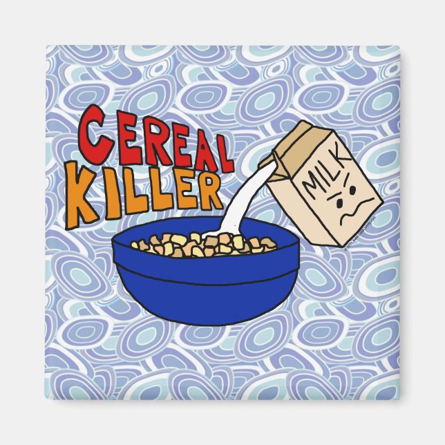 Parody Cereal Killer Breakfast Food Spaß Magnet (Vorne)