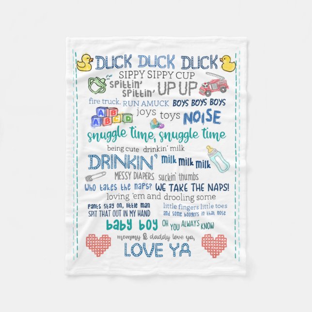 Parody Kinderzimmer Art Baby Boy Jay Stille Bob So Fleecedecke (Vorderseite)