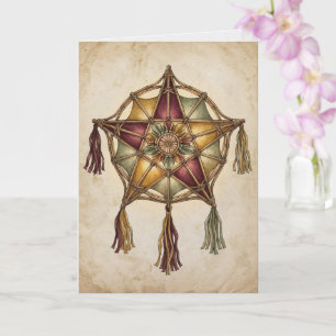 Parol-Star-Laterne Vintage Karte