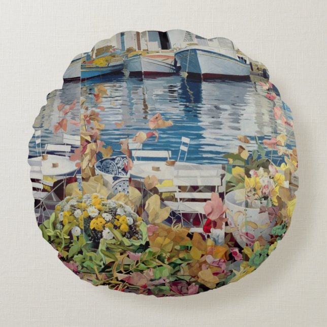 Paros 1985 rundes kissen (Vorderseite)