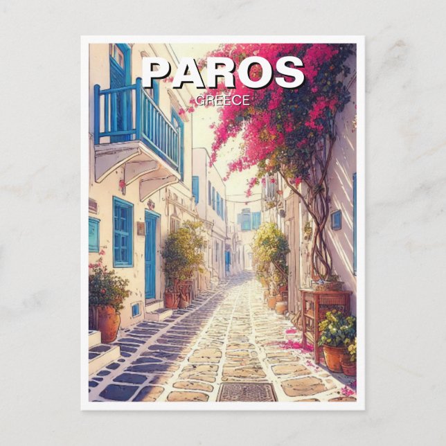 Paros Greece Islands Travel Postkarte (Vorderseite)