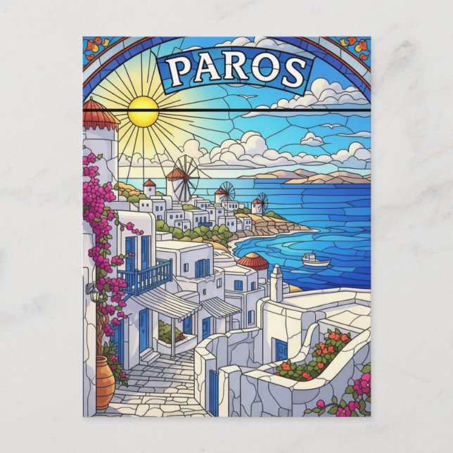 Paros Greece Islands Travel Postkarte (Vorderseite)