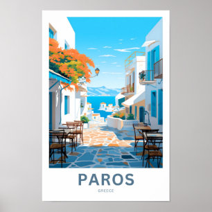 Paros Greece Travel Print Poster