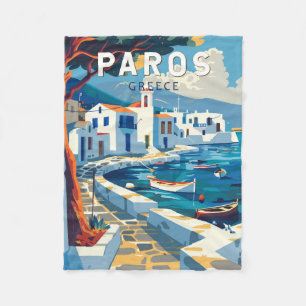 Paros Griechenland Reisen Kunst Vintag Fleecedecke