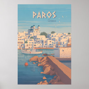 Paros Griechenland Reiseplakat Poster