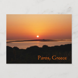 Paros Insel, Griechenland Friedliche Sonnenunterga Postkarte