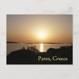 Paros Island, Griechenland am Ende der Sunset Post Postkarte
