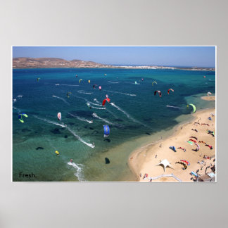 Paros Kite Strand Poster