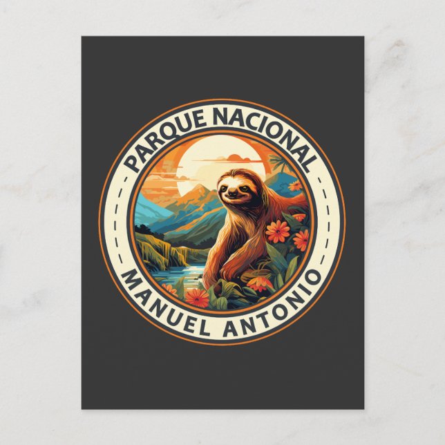 Parque Nacional Manuel Antonio Sloth Postkarte (Vorderseite)