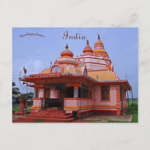 Parra Mahadev Temple Goa Indien Postkarte