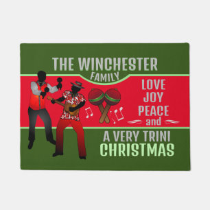 PARRANDEROS mit einem sehr Trini Weihnachten Fußmatte