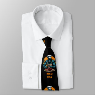 Parrilla G'rilla Master BBQ Grillmeister Spaß Pun Krawatte