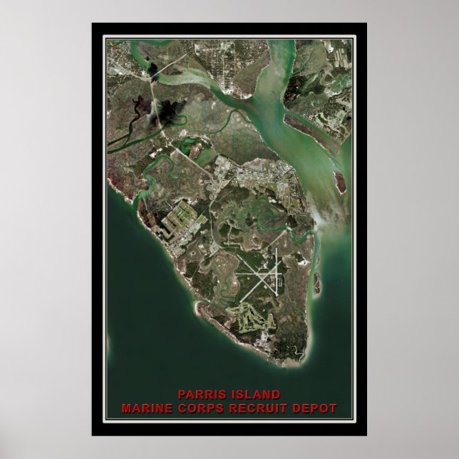 Parris Island South Carolina Satelliten-Poster Kar Poster (Vorne)