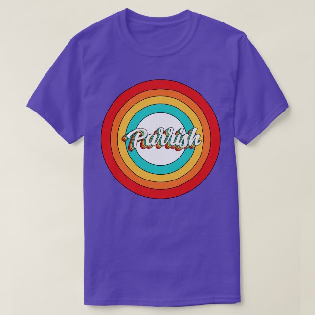 Parrish Name Shirt Vintag Parrish Circle (Design vorne)