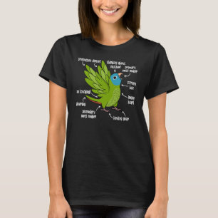 Parrot Anatomie I Blauer Krönung T-Shirt