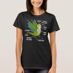 Parrot Anatomie I Grüner Mönch Parakeet Quaker T-Shirt