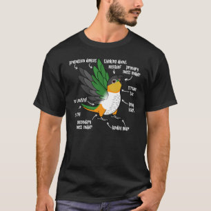 Parrot Anatomie I Schwarzer Kopf Caique T-Shirt