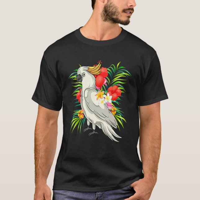 Parrot Animal Bird Tropical Blume Vogelbeobachtung T-Shirt (Vorderseite)