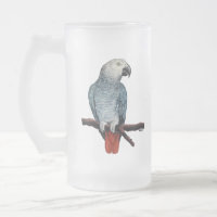 Parrot Art Ber Glass African Gray Tasse anpassen