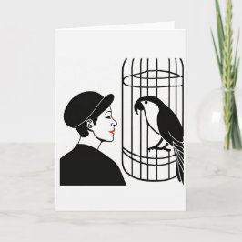 Parrot Art Card Feiertagskarte