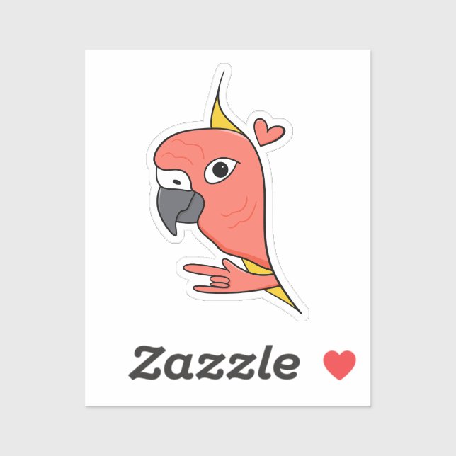 Parrot ASL I Liebe You - Deaf Culture Design Aufkleber (Blatt)