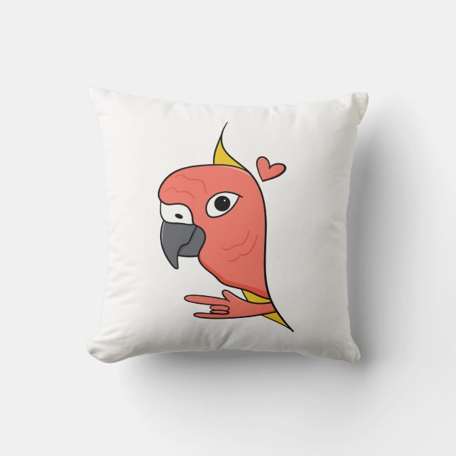 Parrot ASL I Liebe You - Deaf Culture Design Kissen (Vorderseite)