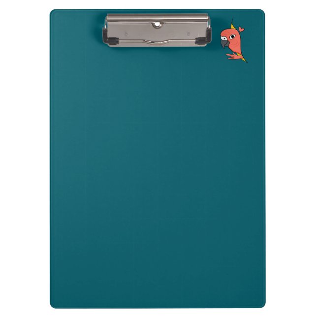 Parrot ASL I Liebe You - Deaf Culture Design Klemmbrett (Vorderseite)