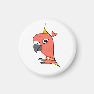 Parrot ASL I Liebe You - Deaf Culture Design Magnet