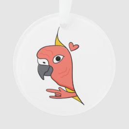 Parrot ASL I Liebe You - Deaf Culture Design Ornament