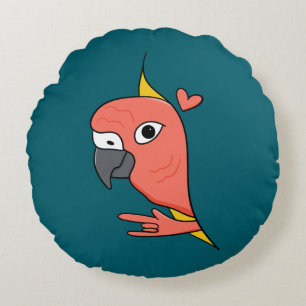 Parrot ASL I Liebe You - Deaf Culture Design Rundes Kissen