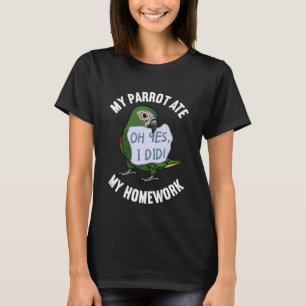 Parrot Ate Meine Hausaufgaben I Hahns Macaw T-Shirt