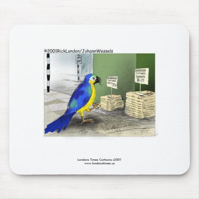 Parrot Badezimmer Fixierung Maus Pad Mousepad (Vorne)