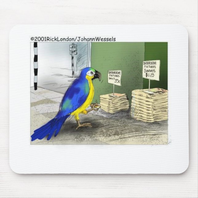 Parrot Badezimmer Fixtures Funny Cartoon Geschenke Mousepad (Vorne)