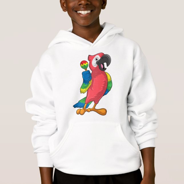 Parrot bei Musik mit Maracas Hoodie (Vorderseite)