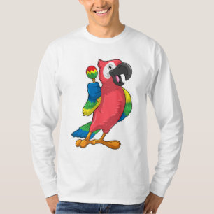 Parrot bei Musik mit Maracas T-Shirt