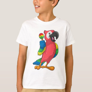 Parrot bei Musik mit Maracas T-Shirt