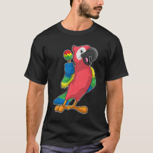 Parrot bei Musik mit Maracas T-Shirt
